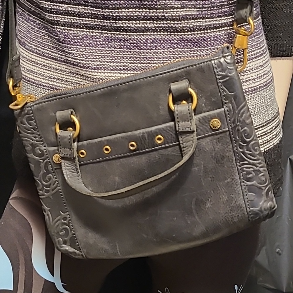The Sak Collective Ojai Mini Leather Satchel / Crossbody Bag in Black
